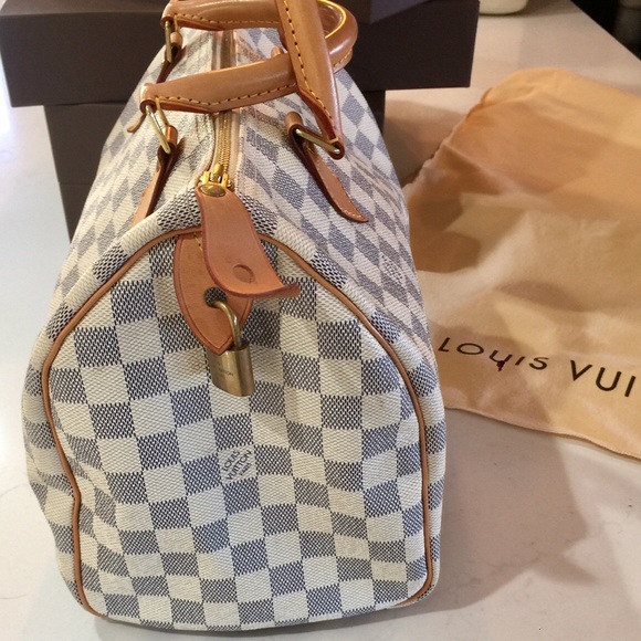 Louis Vuitton Speedy Handbag 30 Damier Azur Canvas - Picture 3 of 7